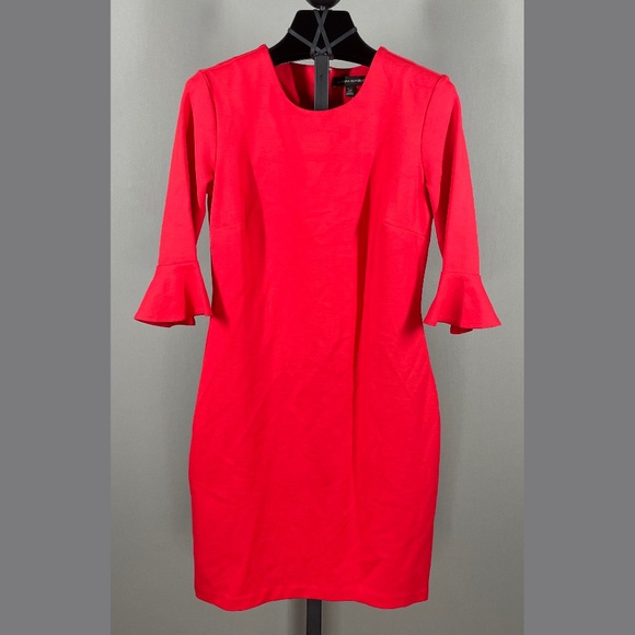 NEW Banana Republic Dress Womens 4 petite red cocktail colorful preppy classic - Picture 1 of 9